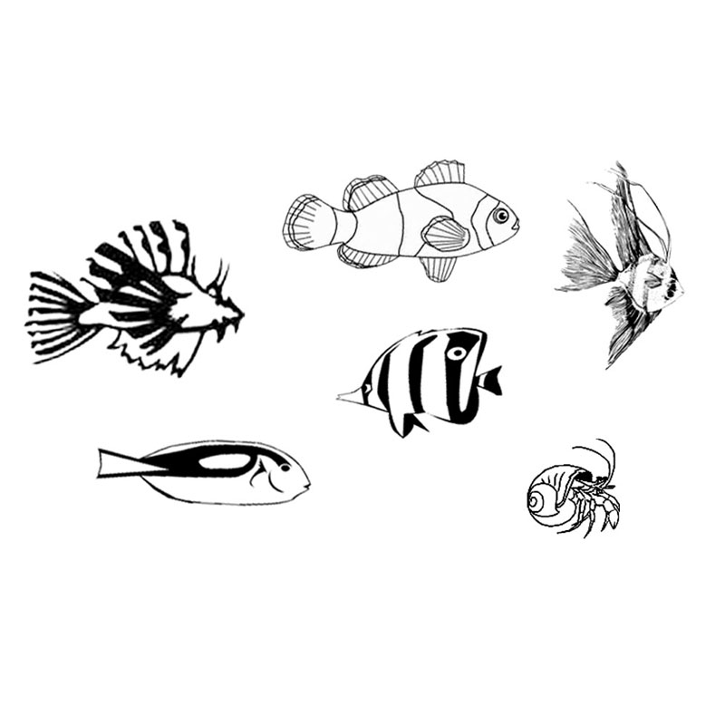 #2460 - Fish 6pc Set - Ocean